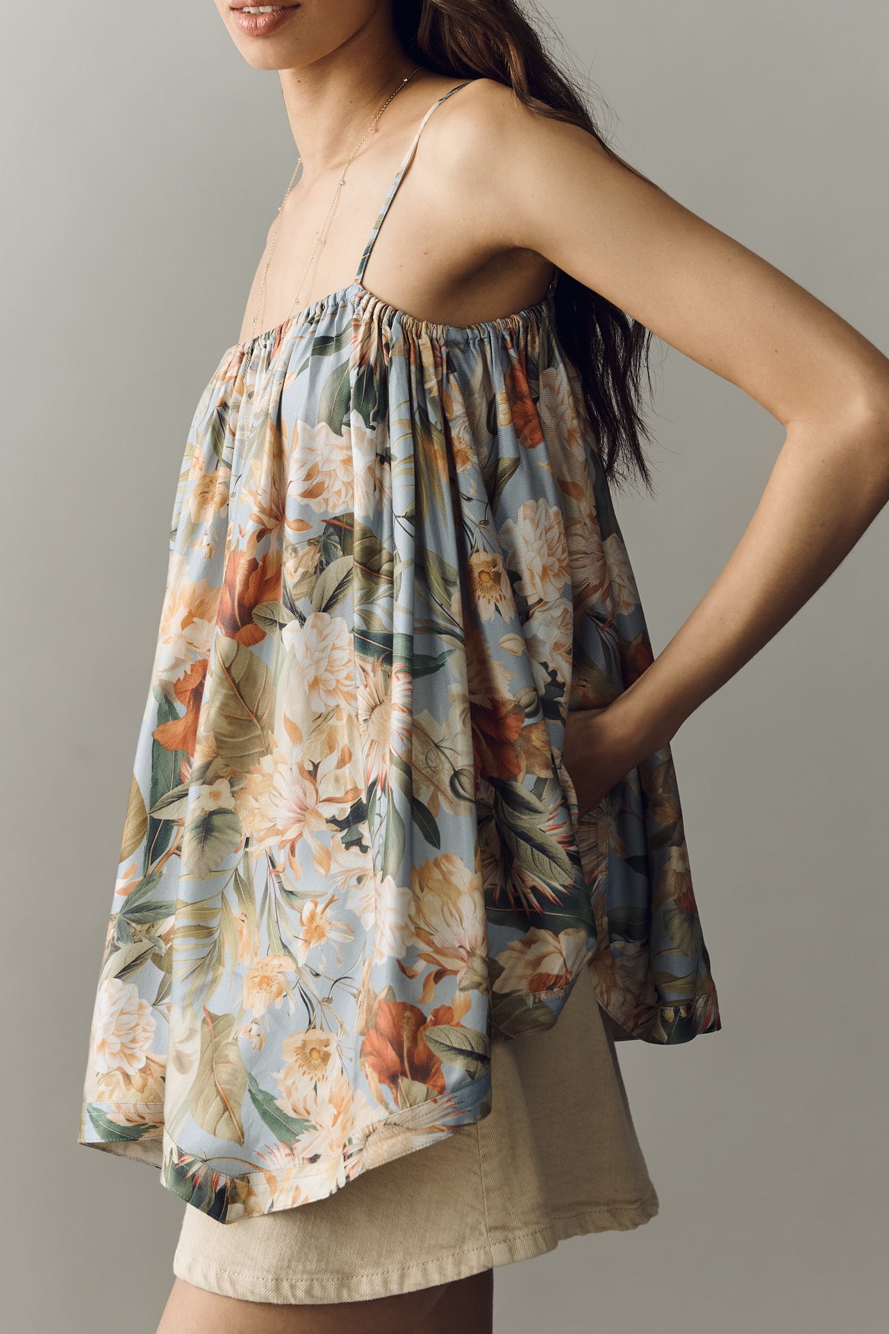 By Anthropologie Silky Tunic Cami