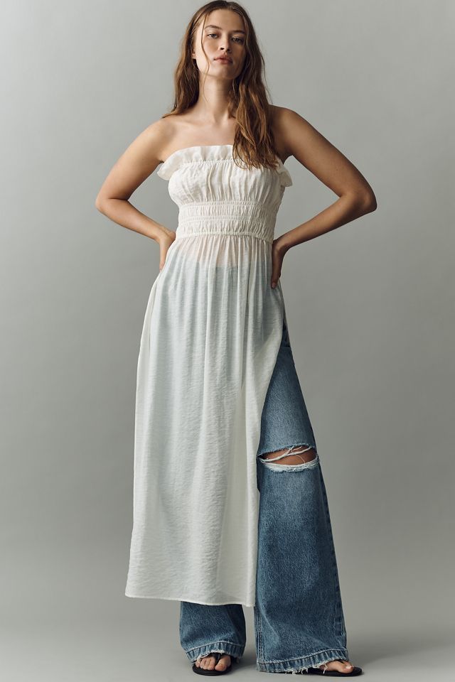 By Anthropologie Sheer Maxi Top #3