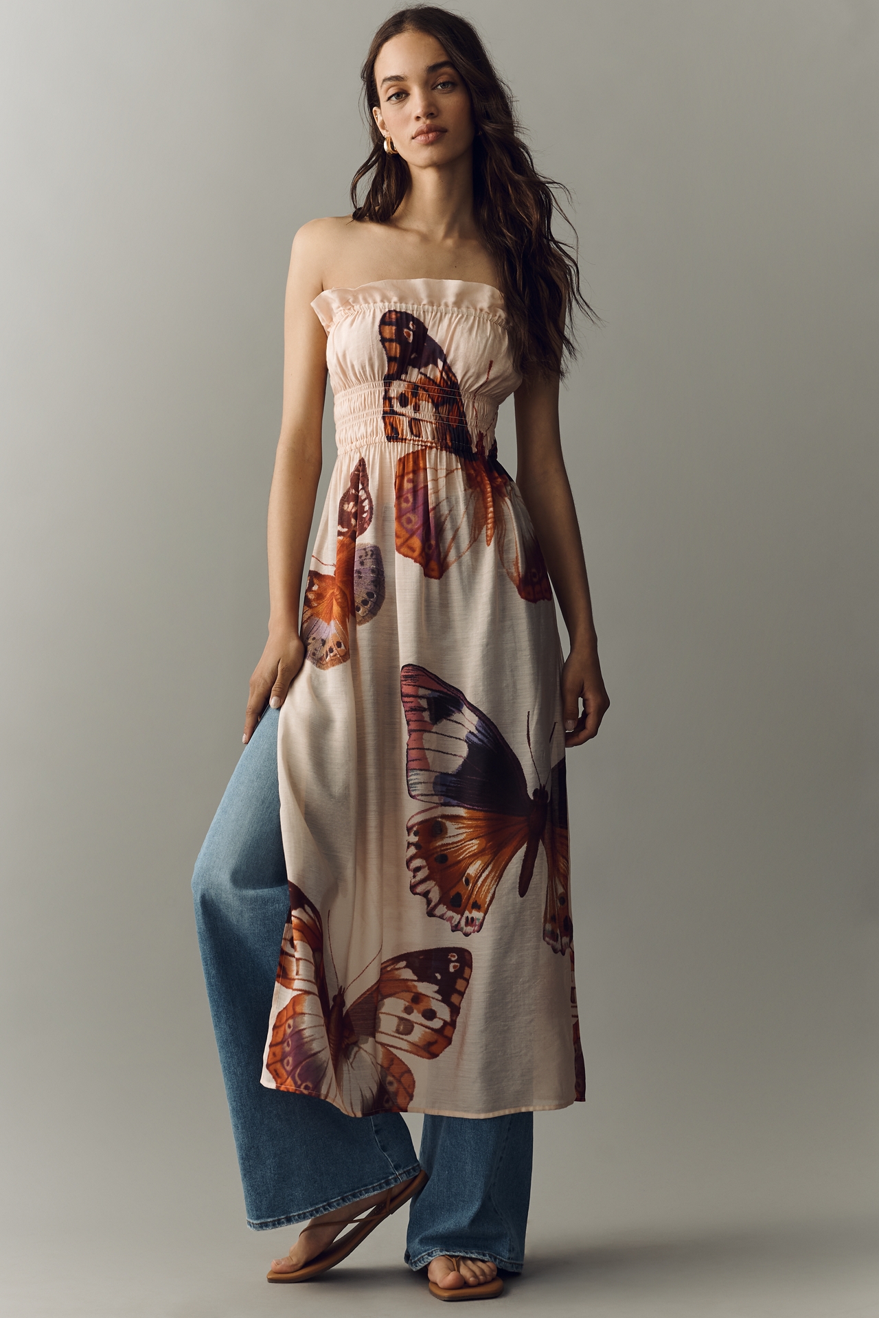 By Anthropologie Sheer Maxi Top