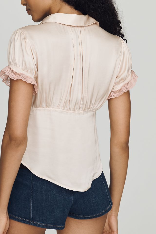 By Anthropologie Silken Collared Blouse #1