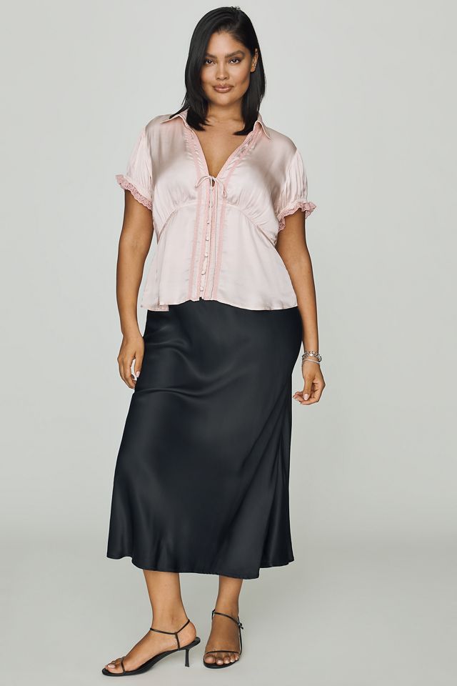By Anthropologie Silken Collared Blouse #5