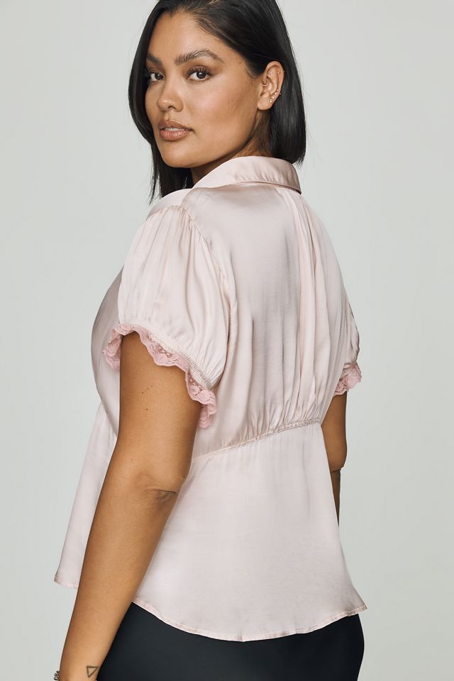By Anthropologie Silken Collared Blouse #6