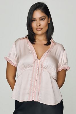 By Anthropologie Silken Collared Blouse