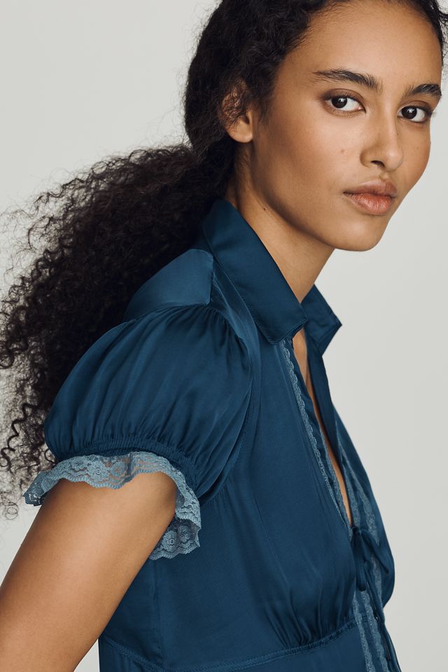 By Anthropologie Silken Collared Blouse | AnthroHome