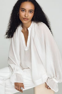 Chemisier ample semi-transparent By Anthropologie