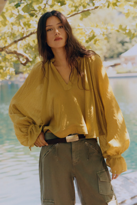 By Anthropologie Semi-Sheer Swing Blouse