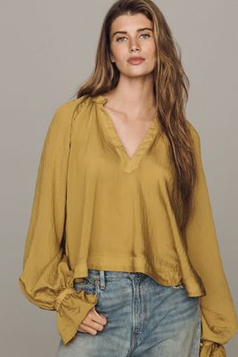 By Anthropologie Semi-Sheer Swing Blouse