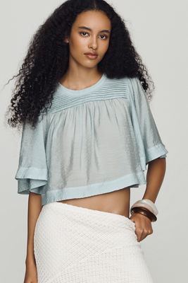By Anthropologie Seamed Yoke Top 