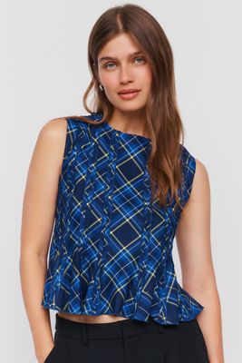 Maeve Pleated Peplum Blouse