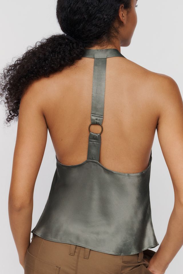 By Anthropologie Satin Cowl-Neck Top #2