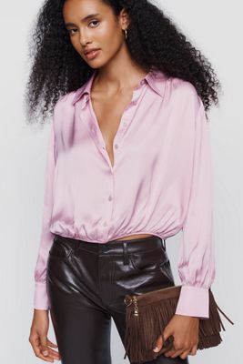 By Anthropologie Silken Cinched Blouse