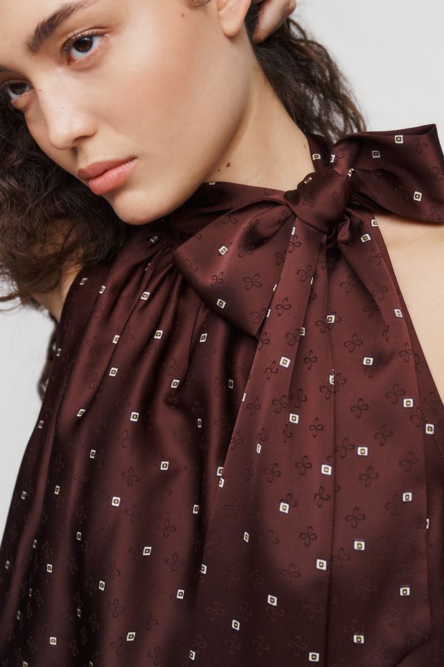 Maeve Silken Scarf Neck Top  #1