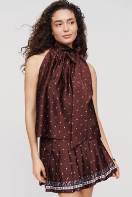 Maeve Silken Scarf Neck Top 