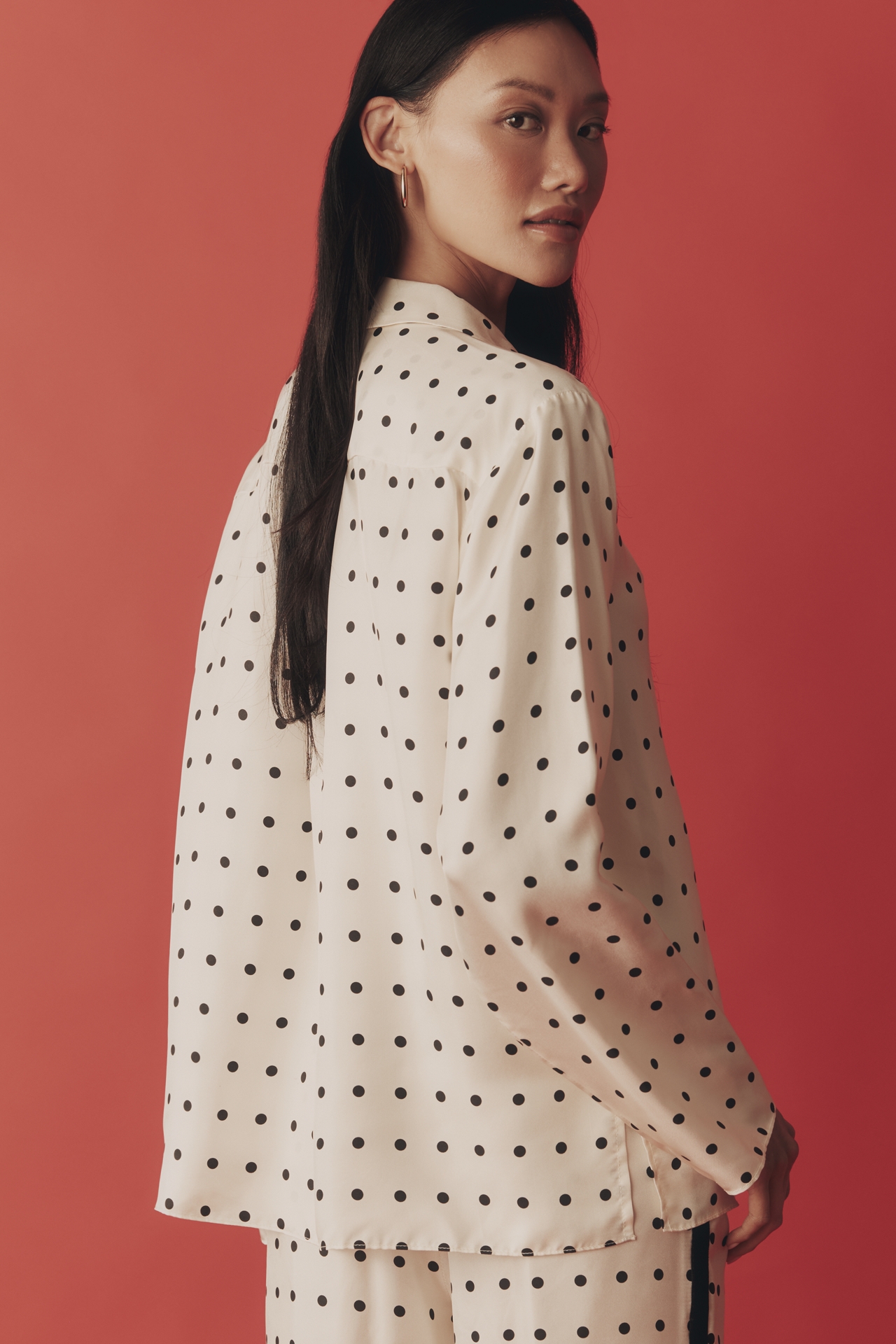 Maude Club Bodie Silk Buttondown Shirt
