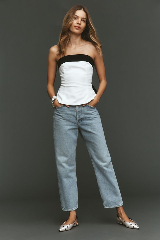 Maude Club Cassie Bow-Back Strapless Top #3
