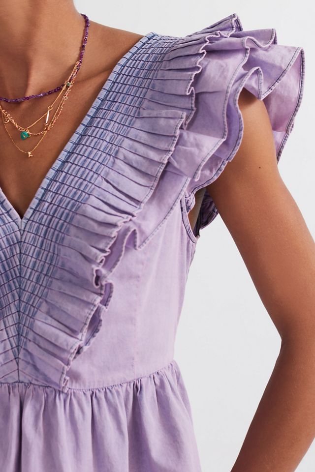 Ruffled Chambray Blouse #1