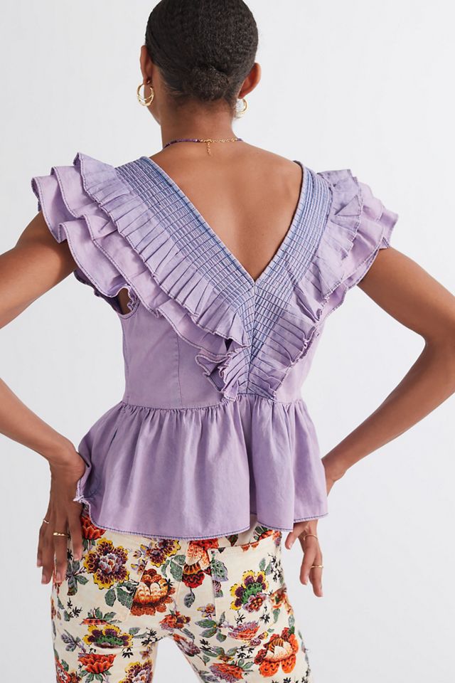 Ruffled Chambray Blouse #2