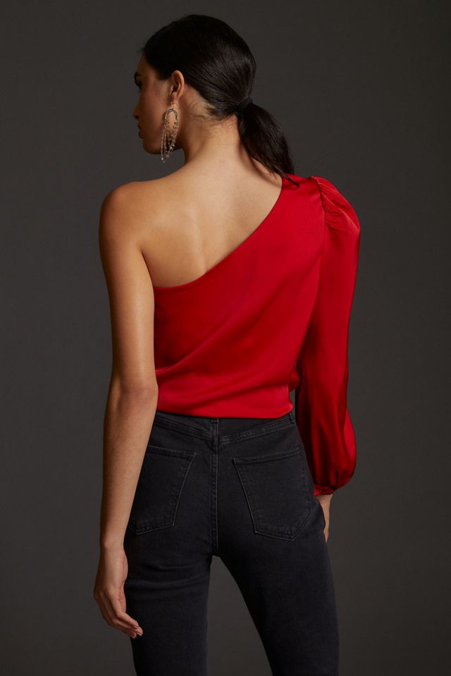 Draped Puff-Sleeved Blouse #2