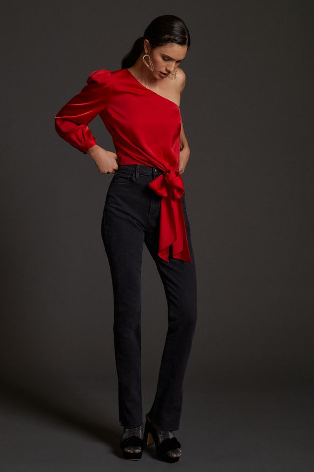 Draped Puff-Sleeved Blouse #3