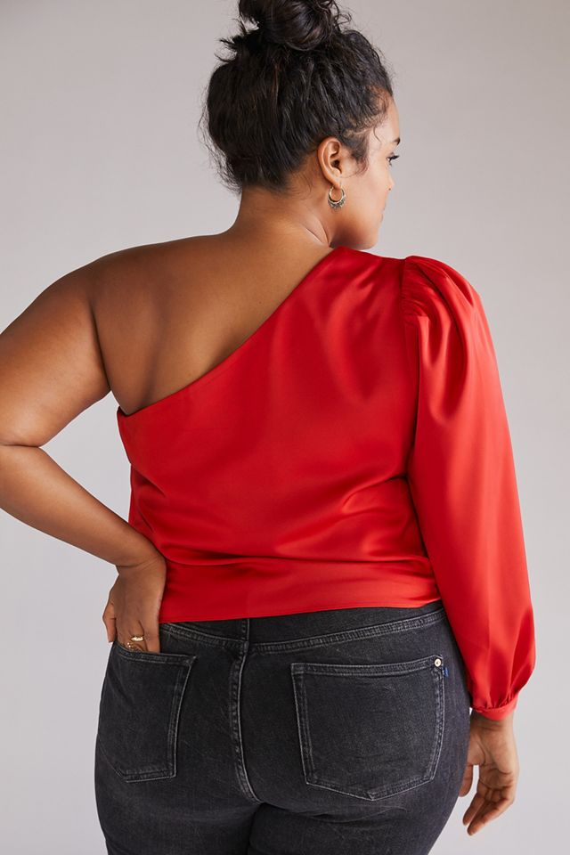 Draped Puff-Sleeved Blouse #6