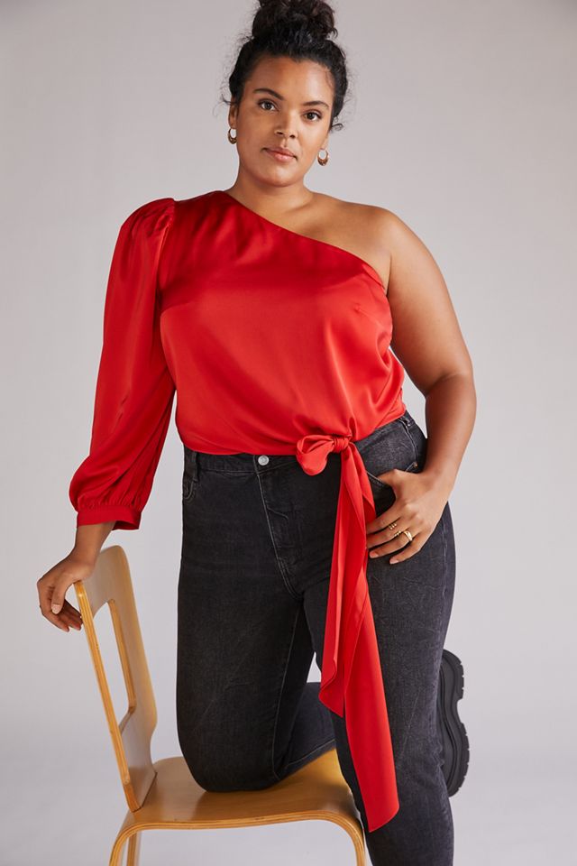 Draped Puff-Sleeved Blouse #4