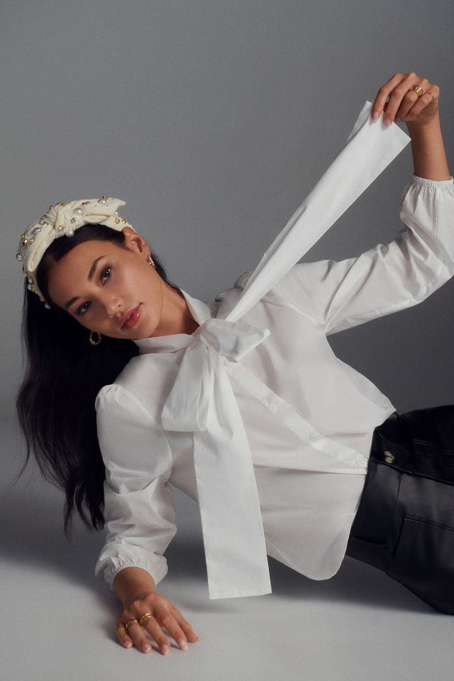Mare Mare x Anthropologie Tie-Neck Blouse #6