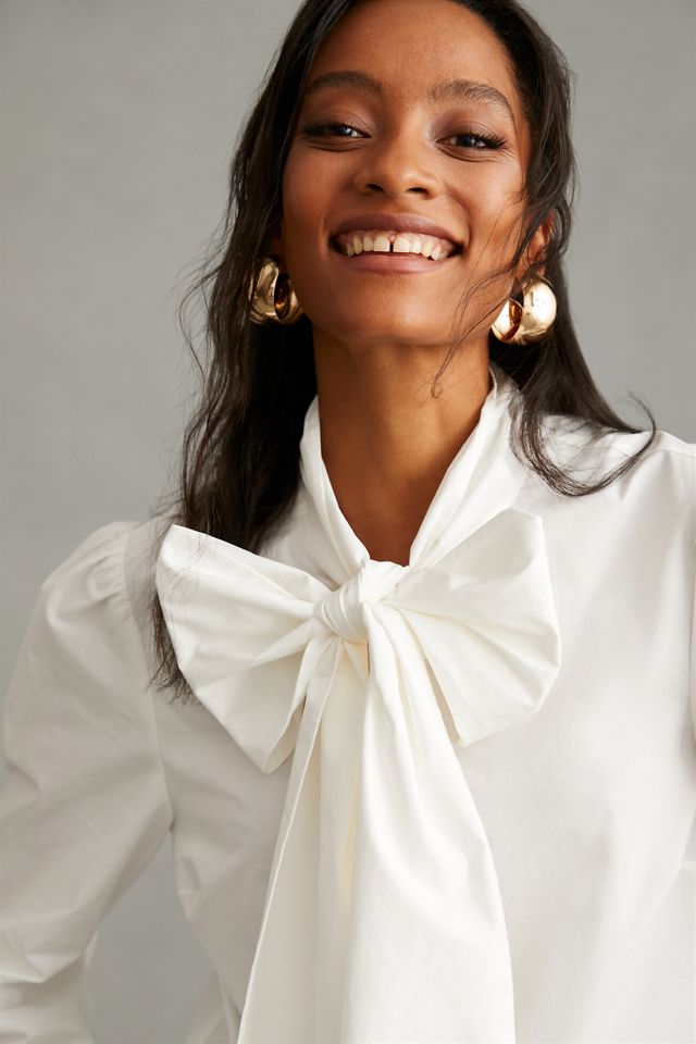 Mare Mare x Anthropologie Tie-Neck Blouse #2
