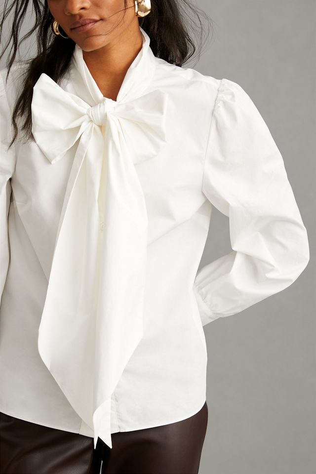 Mare Mare x Anthropologie Tie-Neck Blouse #5