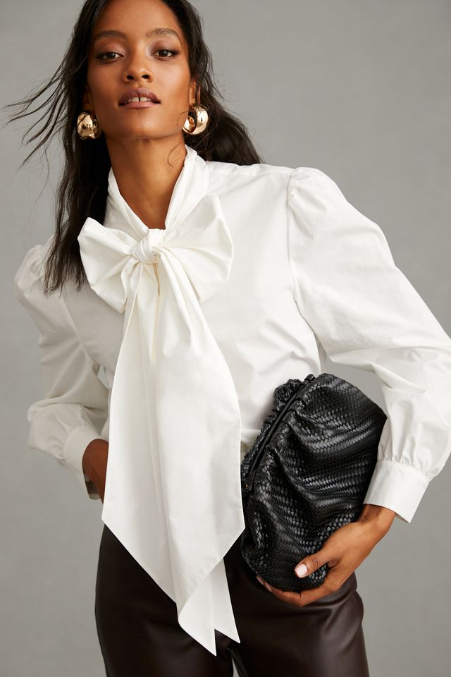Mare Mare x Anthropologie Tie-Neck Blouse #1