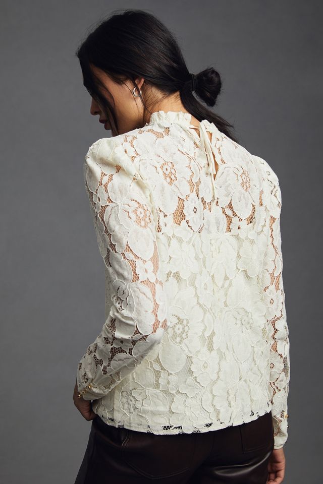 Mare Mare x Anthropologie Sheer Lace Blouse #1