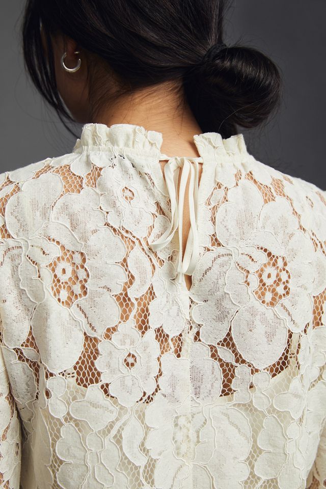 Mare Mare x Anthropologie Sheer Lace Blouse #3