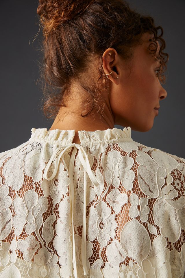 Mare Mare x Anthropologie Sheer Lace Blouse #5