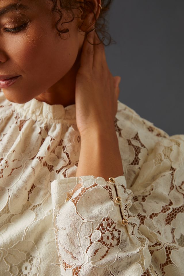 Mare Mare x Anthropologie Sheer Lace Blouse #6