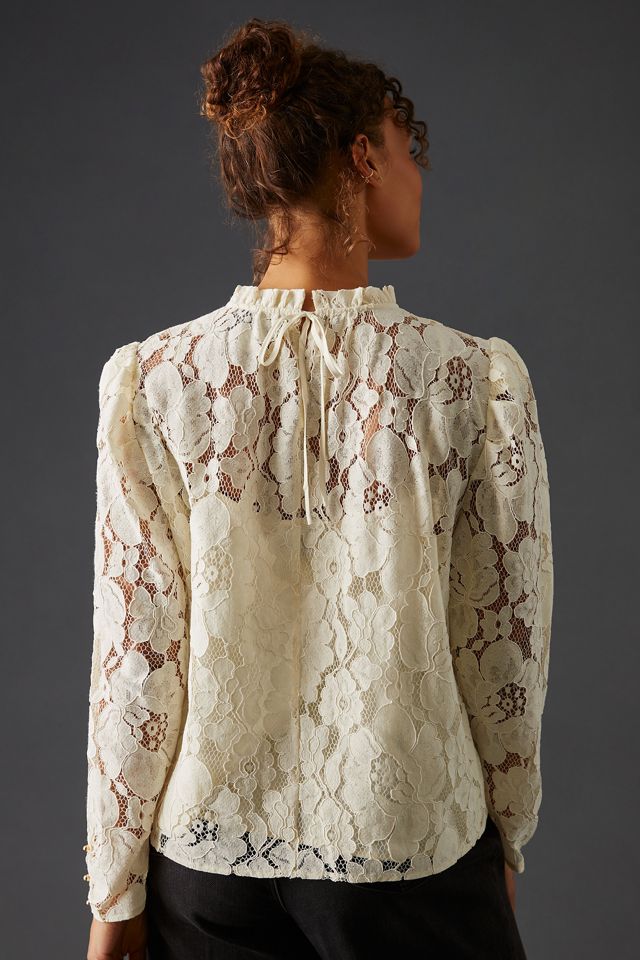 Mare Mare x Anthropologie Sheer Lace Blouse #7
