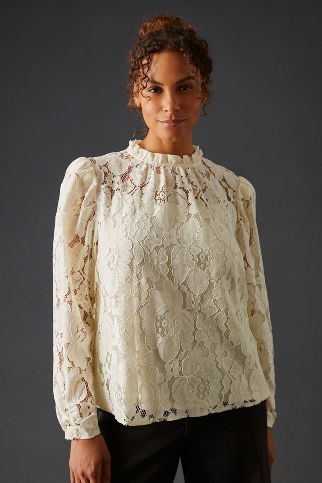 Mare Mare x Anthropologie Sheer Lace Blouse #8