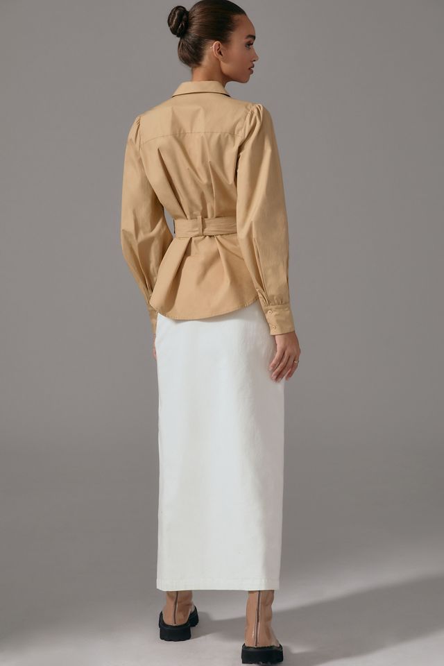 Mare Mare x Anthropologie Tie-Waist Poplin Blouse #4