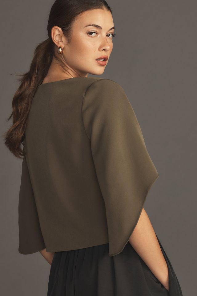 Mare Mare V-Neck Cape Blouse #1