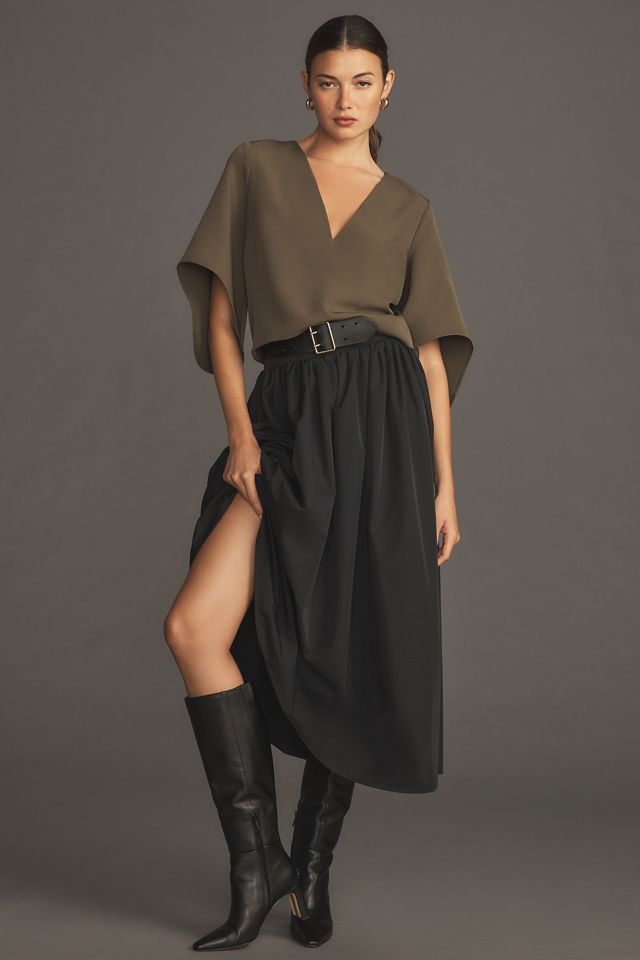 Mare Mare V-Neck Cape Blouse #2