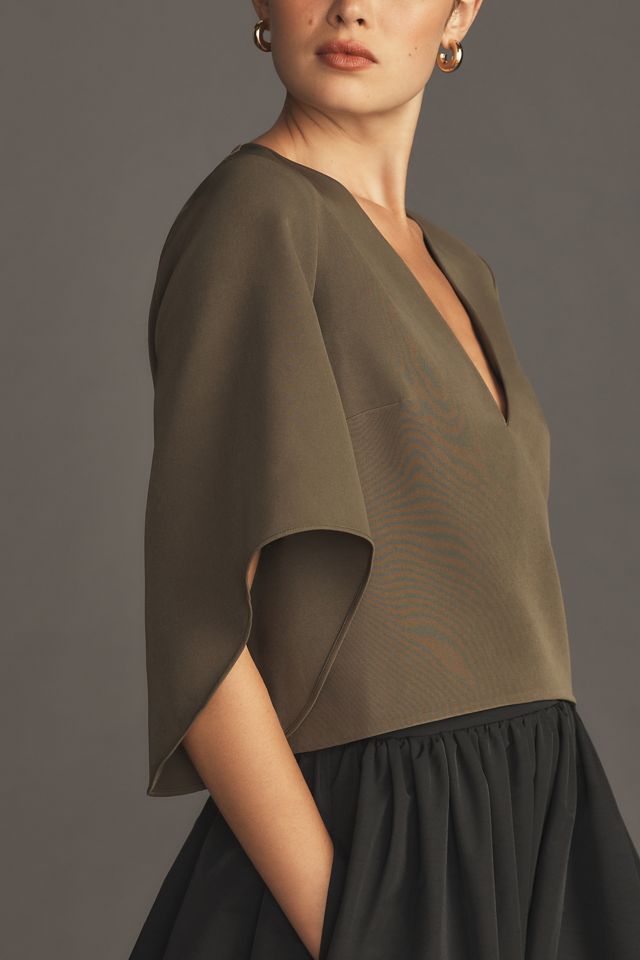 Mare Mare V-Neck Cape Blouse #3