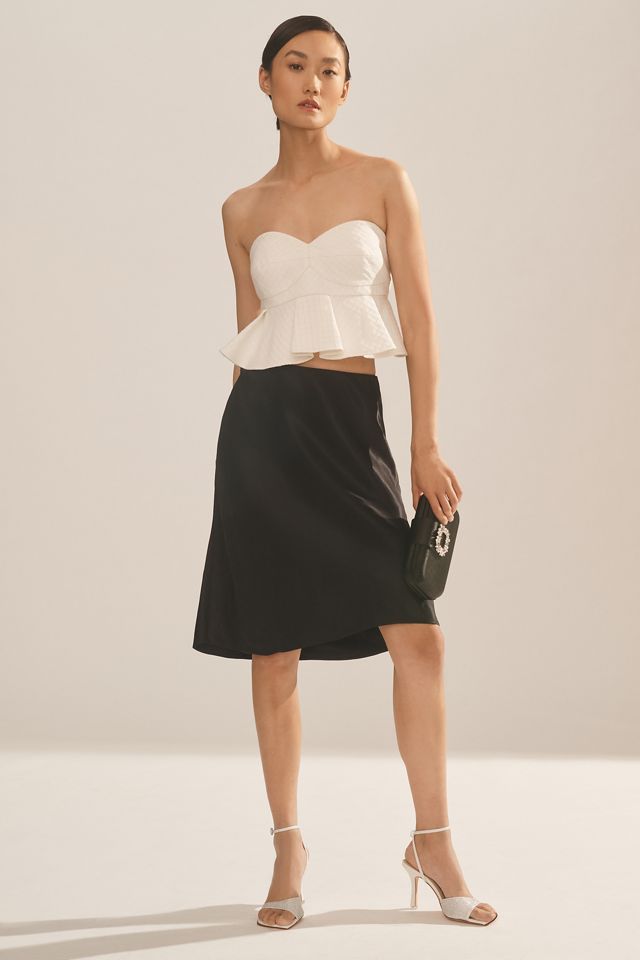 Mare Mare x Anthropologie Strapless Peplum Top #4