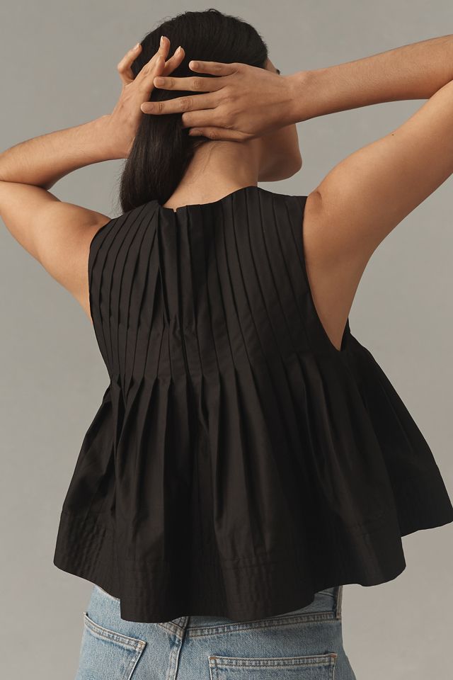Mare Mare x Anthropologie Pleated Structured Swing Tank #1