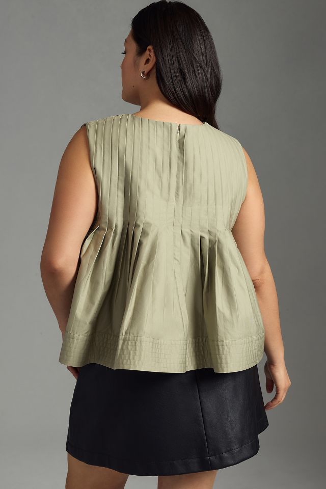 Mare Mare x Anthropologie Pleated Structured Swing Tank