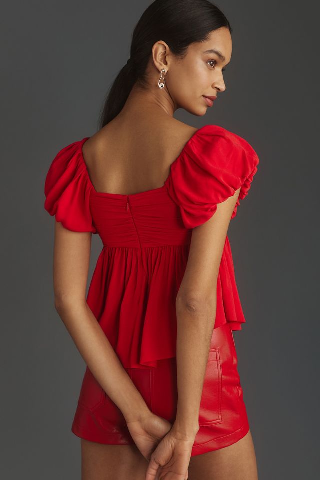 Mare Mare Puff-Sleeve Babydoll Top #1