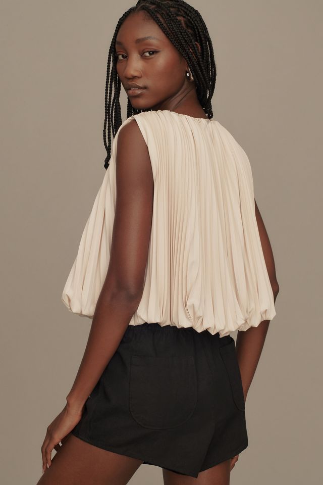 Mare Mare Sleeveless Pleated Top #3