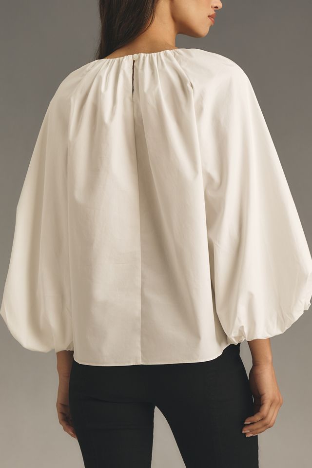 Mare Mare Long-Sleeve Crew-Neck Blouse #1