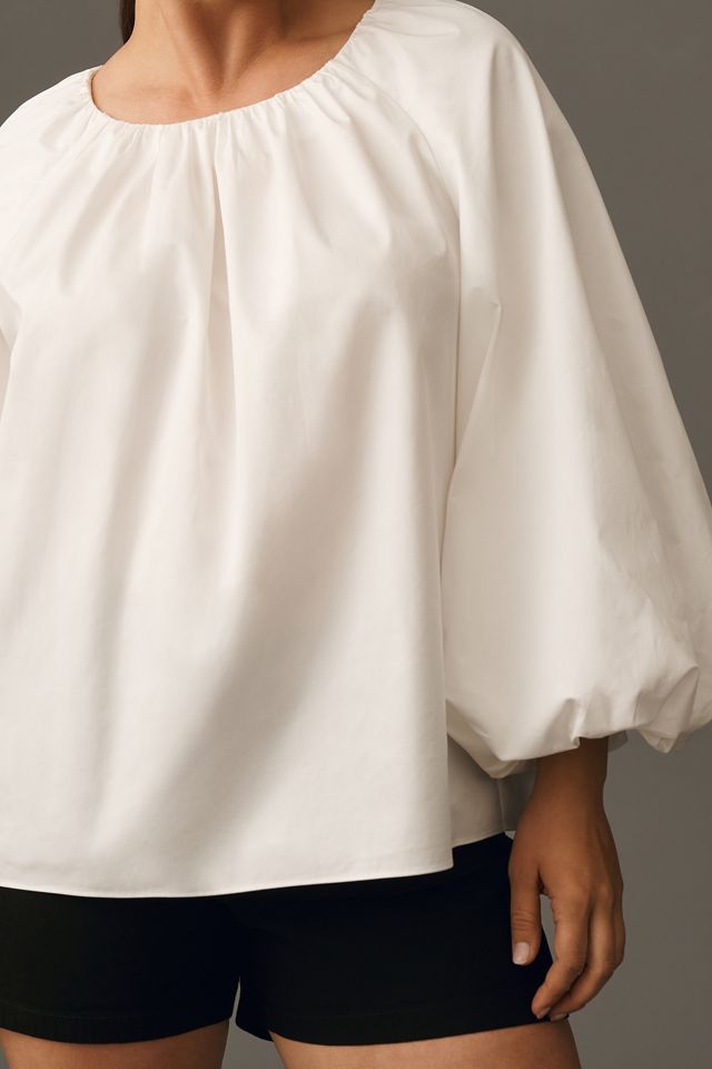 Mare Mare Long-Sleeve Crew-Neck Blouse #6