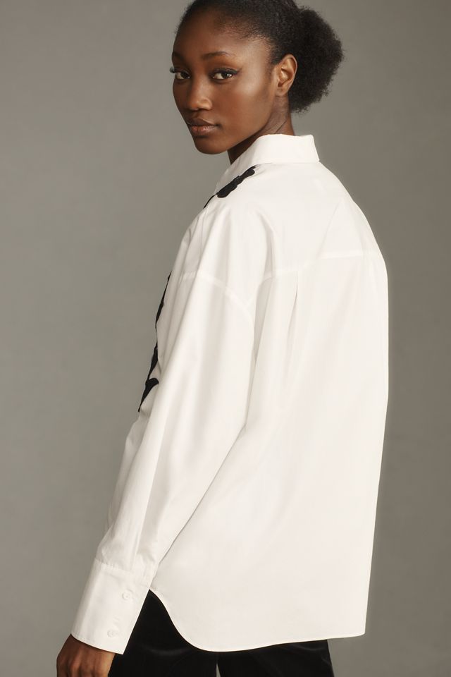 Mare Mare Floral Tuxedo Buttondown Top #1