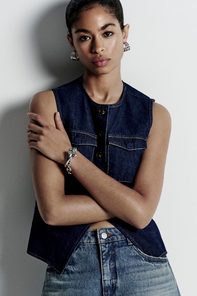Mare Mare Tailored Denim Vest #1