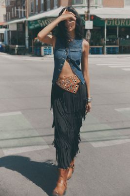 SIMONMILLER Zaza Knit Fringe Skirt | Anthropologie