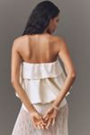 Mare Mare Linen Blend Strapless Silky Bubble Blouse